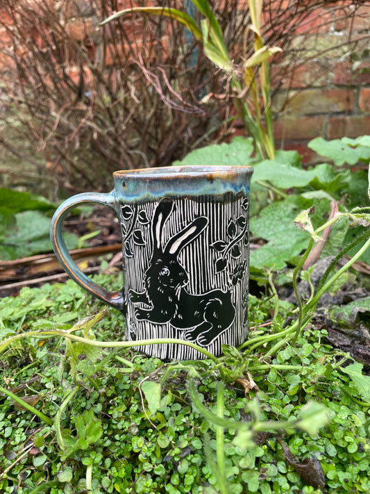 Medium Hare Mug in Dusty Blue