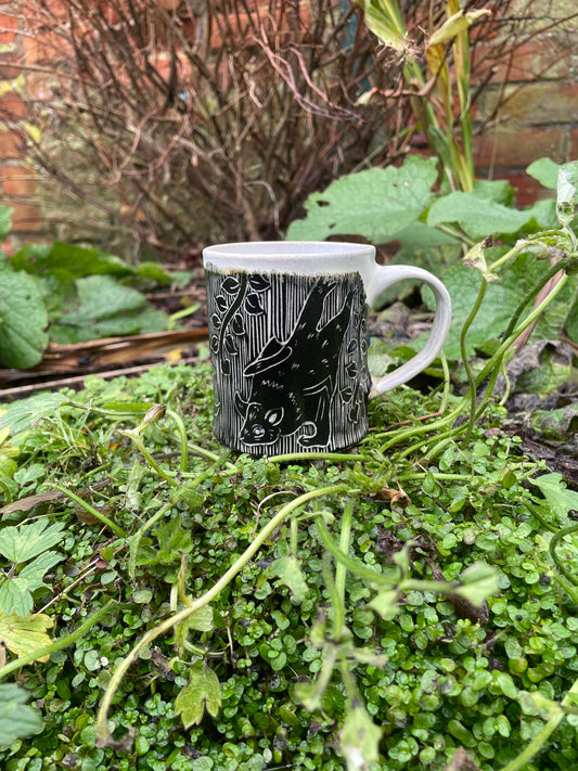 Small Bat Mug in Snow