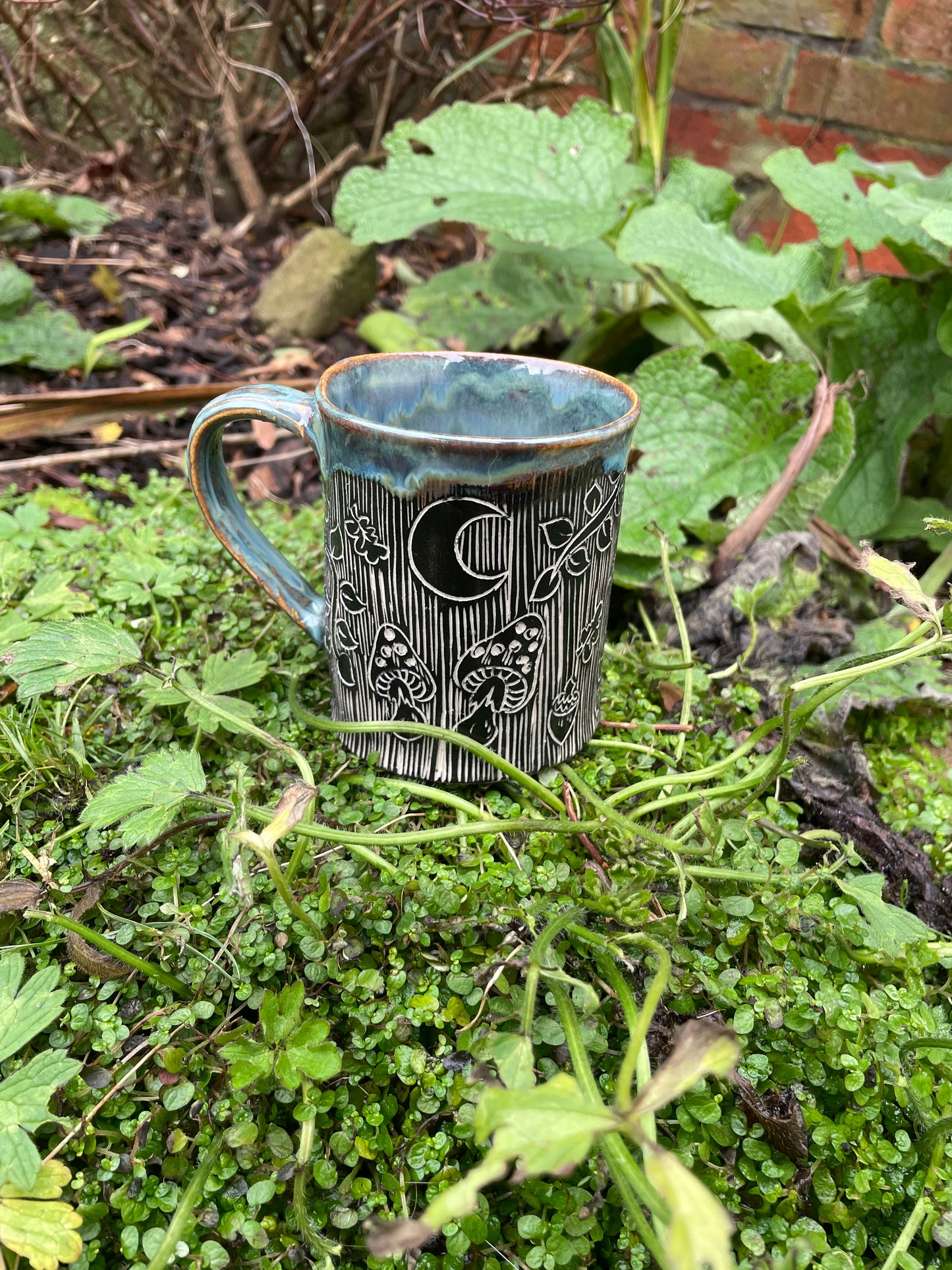 Crow Mug in Blue