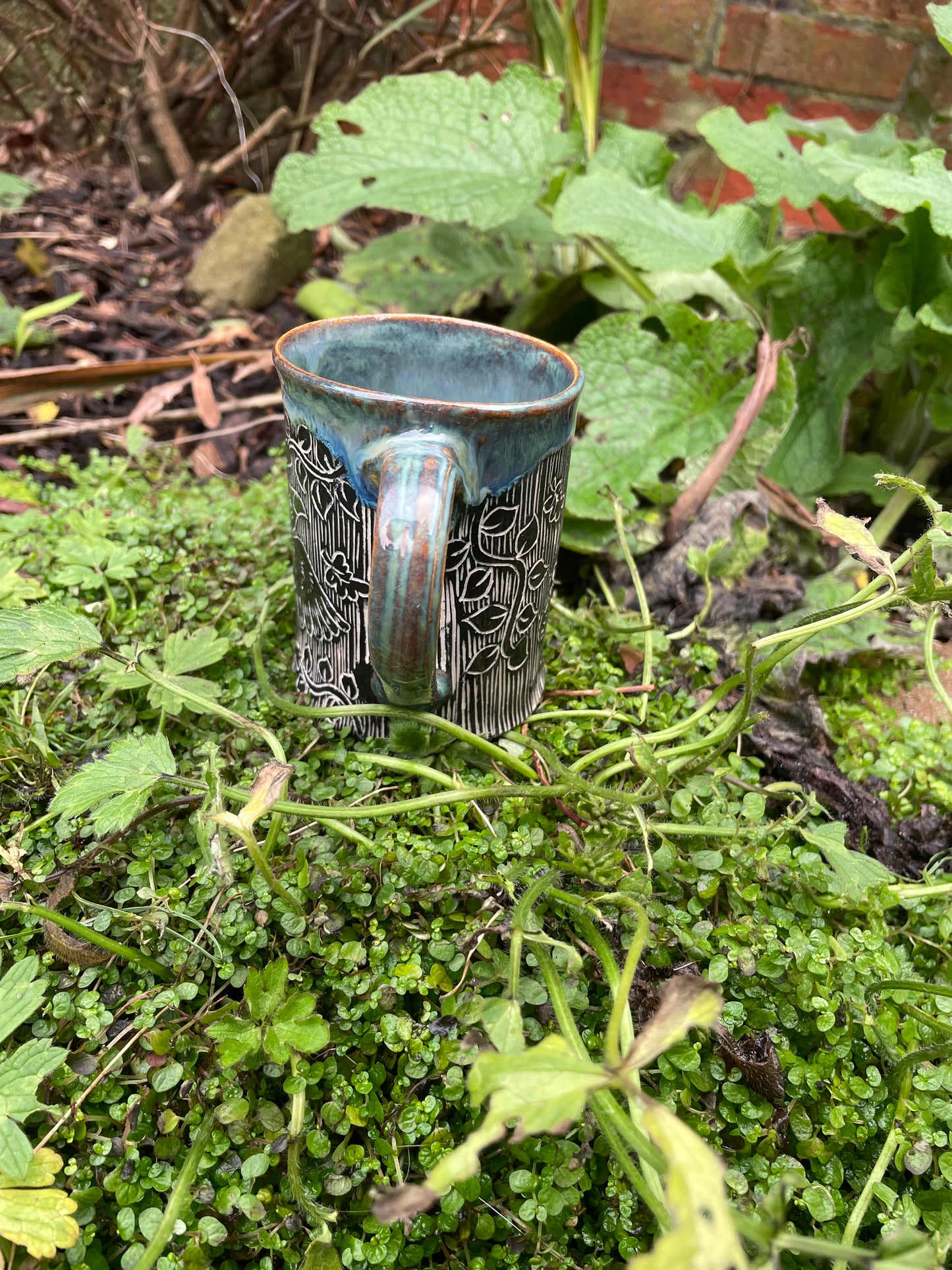 Crow Mug in Blue